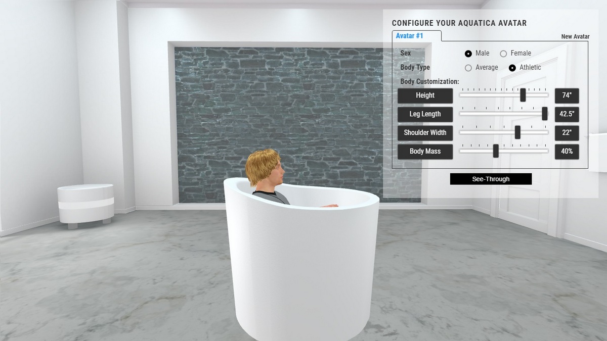 True Ofuro Mini Bathtub 3D Body Position